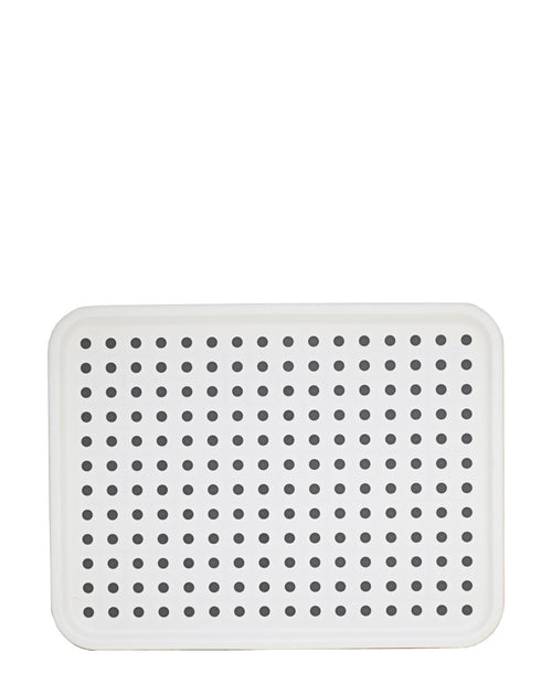 Table Pride Non Slip Plastic Food Tray - White