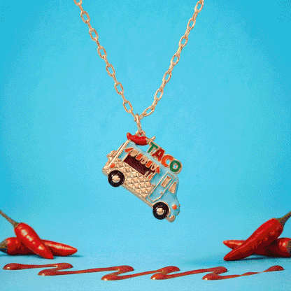 Taco Truck Locket Necklace