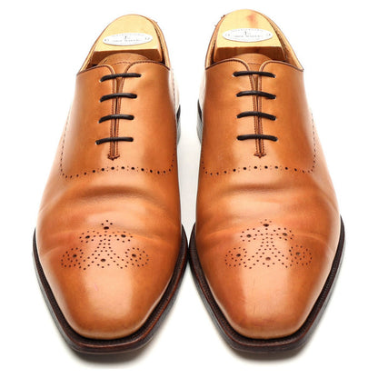 Tan Brown Leather Wholecut Oxford UK 10 E