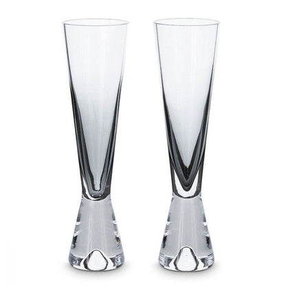 TANK CHAMPAGNE GLASSES BLACK X 2