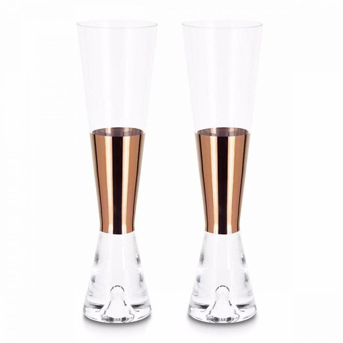 TANK CHAMPAGNE GLASSES COPPER X2