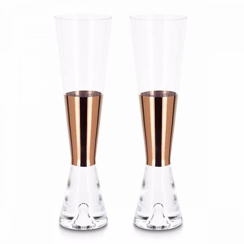 TANK CHAMPAGNE GLASSES COPPER X2
