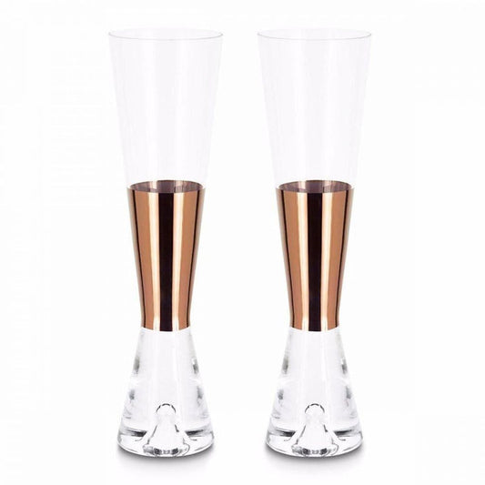 TANK CHAMPAGNE GLASSES COPPER X2