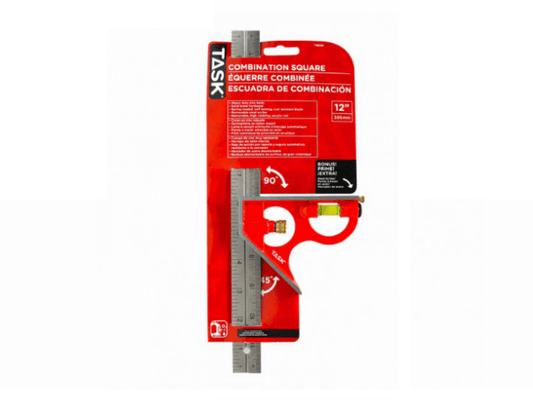 Task Combination Square 12" / 300 mm with Level and Durable Aluminum Head - CYGA232 Mega