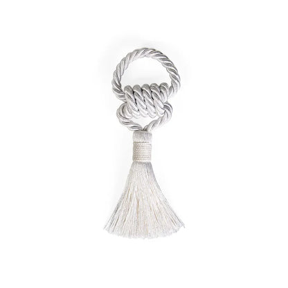 TASSEL NAPKIN RING SET 4-WHITE