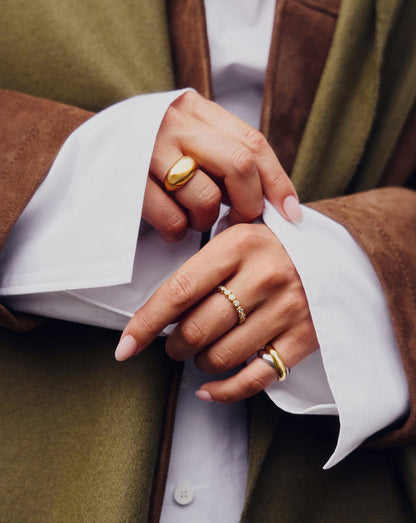 Tennis Eternity Stacking Ring | 18k Gold Vermeil/Cubic Zirconia Rings Missoma