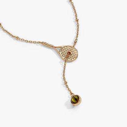 Tennis Racket Y-Necklace