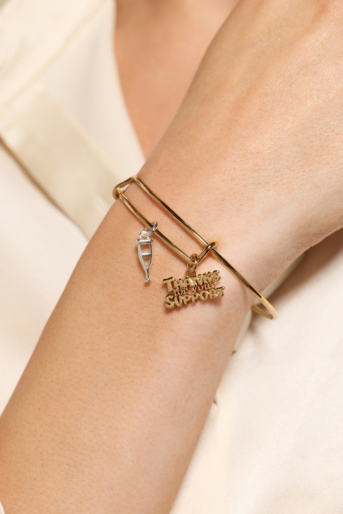 'Thanks For Your Support' Crutch Bangle