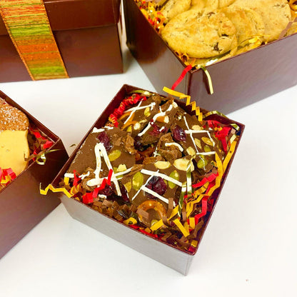 box with our fall chocolate bark