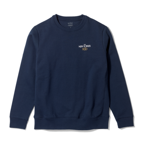 The 100th Anniversary Crewneck in Navy Front