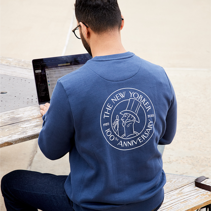 The 100th Anniversary Crewneck in Navy