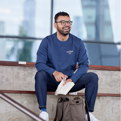 The 100th Anniversary Crewneck in Navy