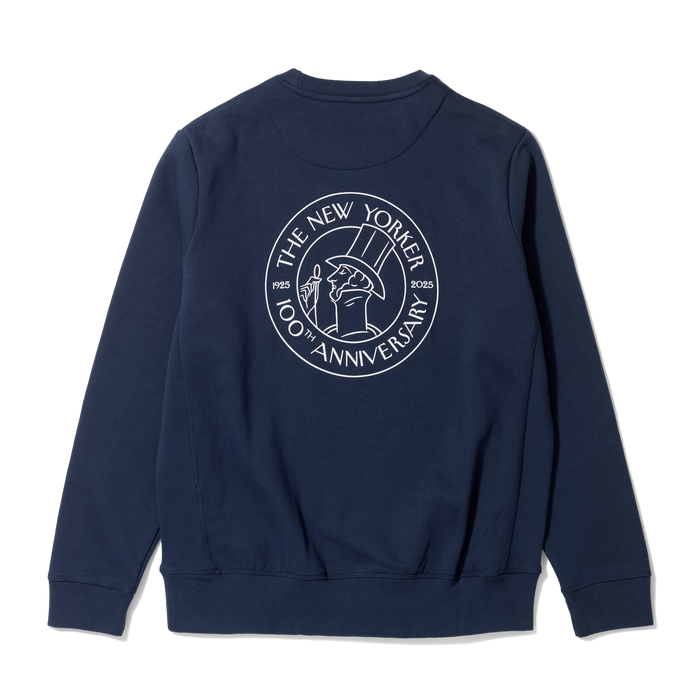 The 100th Anniversary Crewneck in Navy Back