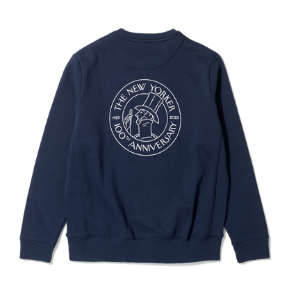 The 100th Anniversary Crewneck in Navy Back