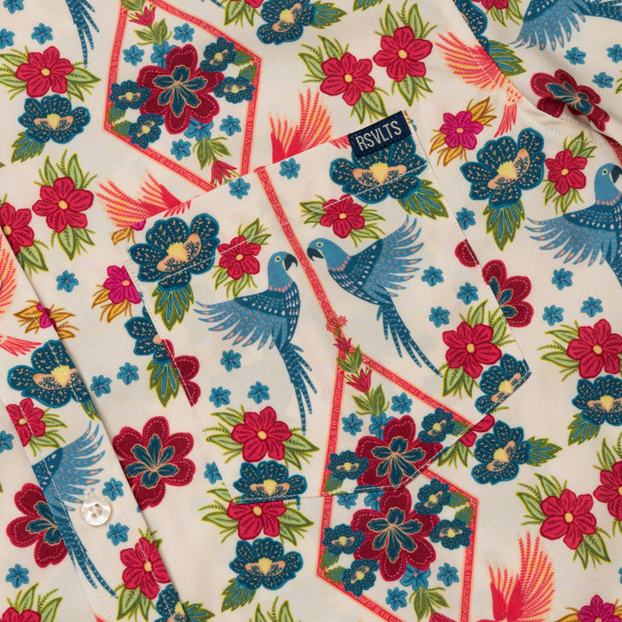 RSVLTS RSVLTS Wild Things "Folk Bird"_ KUNUFLEX Short Sleeve Shirt Wild Things "Folk Bird"_ KUNUFLEX Short Sleeve Shirt