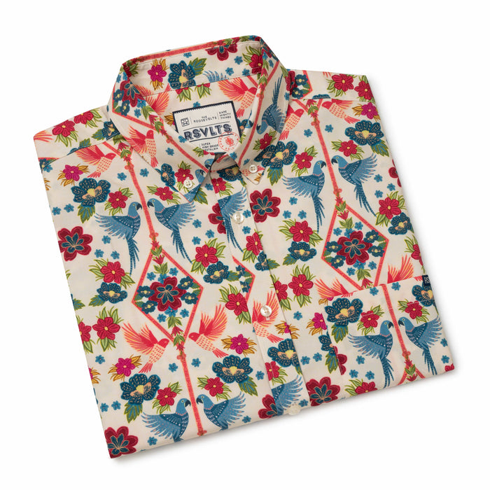 RSVLTS RSVLTS Wild Things "Folk Bird"_ KUNUFLEX Short Sleeve Shirt Wild Things "Folk Bird"_ KUNUFLEX Short Sleeve Shirt