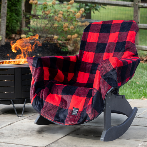Red Buffalo Plaid Chair Blanket in Polar Fleece - As Seen on Shark Tank