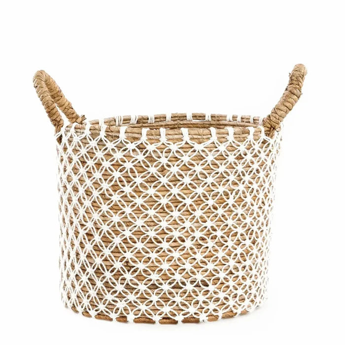 THE CROSSED STITCHED MACRAME BASKET- M