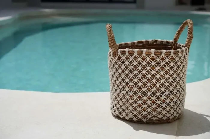 THE CROSSED STITCHED MACRAME BASKET- S