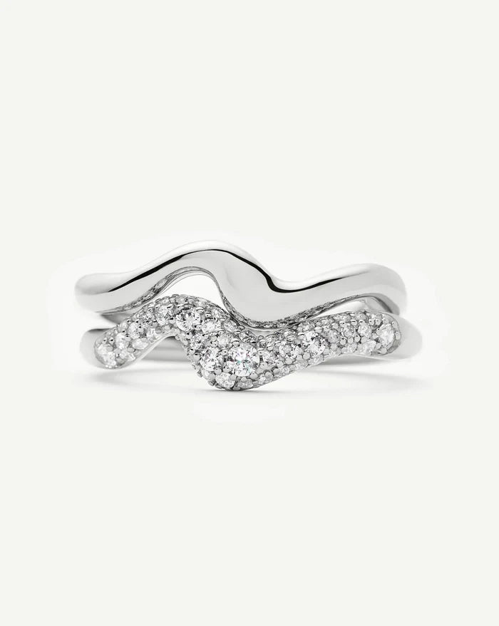 Molten Stacking Ring Set | Sterling Silver Rings Missoma