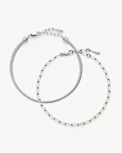 The Go-To Bracelet Set | Platinum Plated Bracelets Missoma