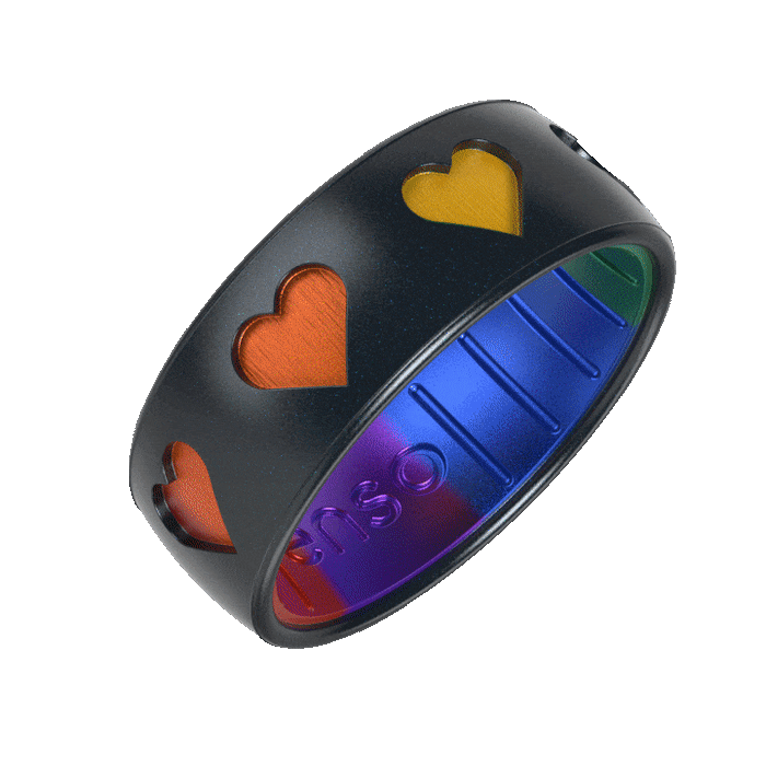 Etched Silicone Ring - The Hearts Ring