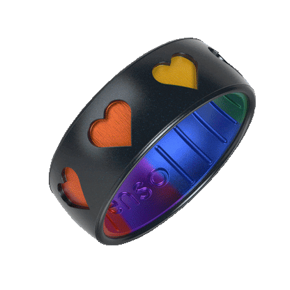 Etched Silicone Ring - The Hearts Ring