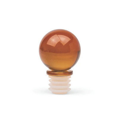 THE MOONY GLASS BOTTLE STOPPER-AMBER