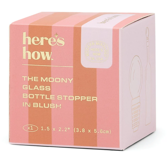 THE MOONY GLASS BOTTLE STOPPER-BLUSH
