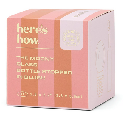 THE MOONY GLASS BOTTLE STOPPER-BLUSH