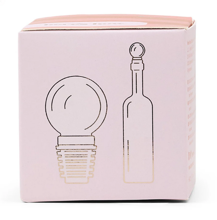 THE MOONY GLASS BOTTLE STOPPER-BLUSH