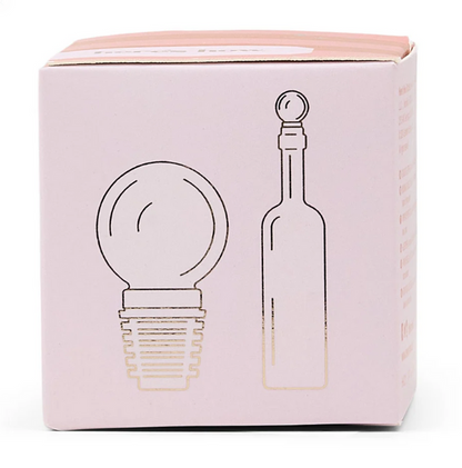THE MOONY GLASS BOTTLE STOPPER-BLUSH