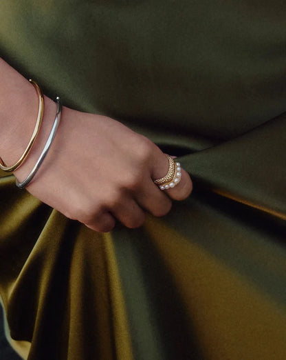 The Pearl-fect Stacking Ring Set | 18k Gold Plated/Pearl Rings Missoma
