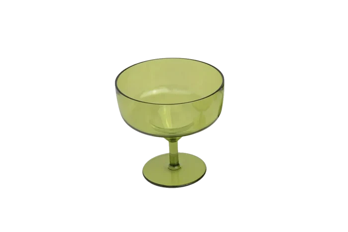 THE RUE MARGARITA GLASS-SET OF 4 OLIVE