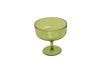 THE RUE MARGARITA GLASS-SET OF 4 OLIVE