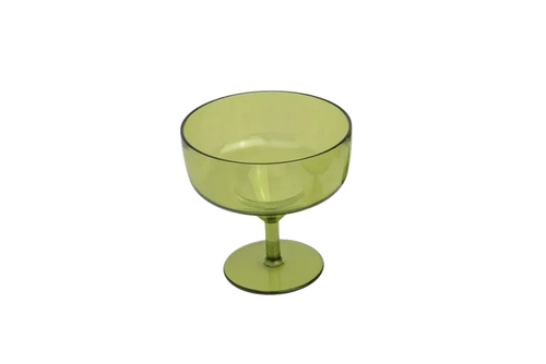 THE RUE MARGARITA GLASS-SET OF 4 OLIVE