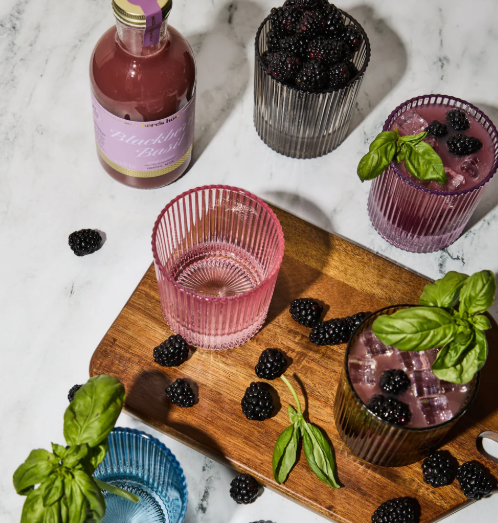 THE SCOUT LOWBALL GLASS-SET OF 2 BLUSH