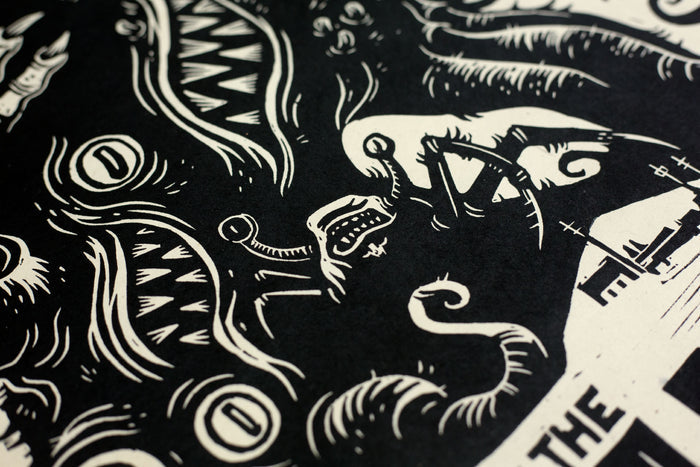 The Thing Linocut Poster