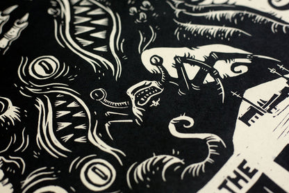 The Thing Linocut Poster