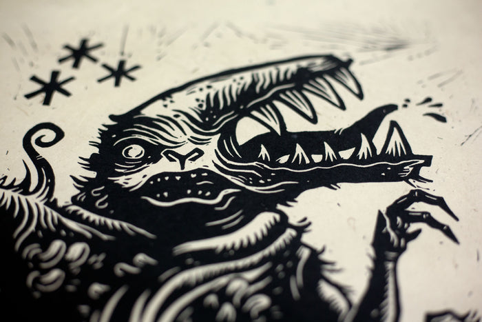 The Thing Linocut Poster