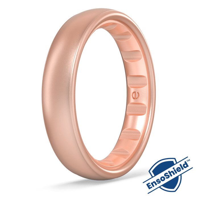 Elements Luxe Thin Silicone Ring - Dusty Rose Gold