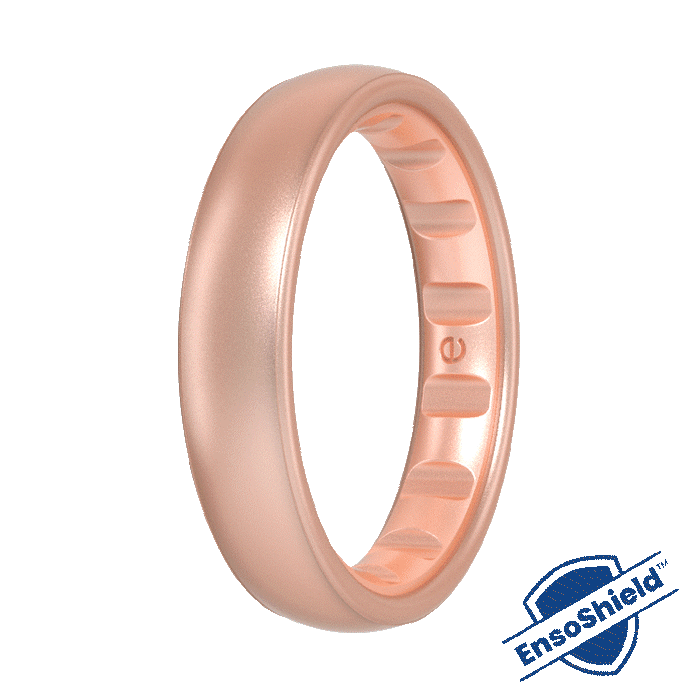 Elements Luxe Thin Silicone Ring - Dusty Rose Gold