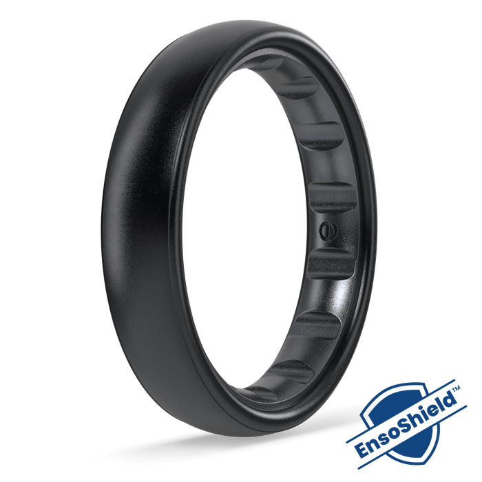 Elements Luxe Thin Silicone Ring - Midnight Pearl