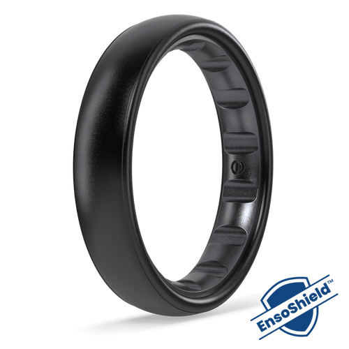 Elements Luxe Thin Silicone Ring - Midnight Pearl