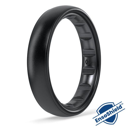 Elements Luxe Thin Silicone Ring - Midnight Pearl
