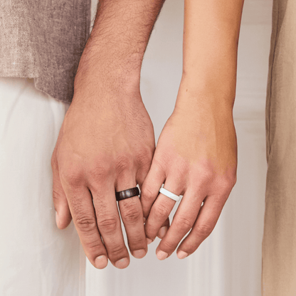 Elements Luxe Thin Silicone Ring - Pearl