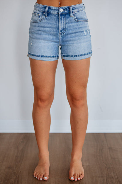 Tierney Risen Shorts - Light Wash