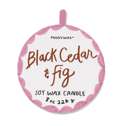 TIGER CERAMIC CANDLE BLACK CEDAR 8OZ