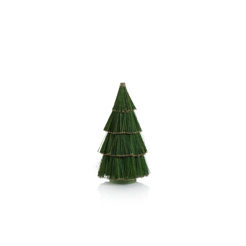 TIGER GRASS GREEN TREE WITH GOLD GLITTER TRIM 12 IN