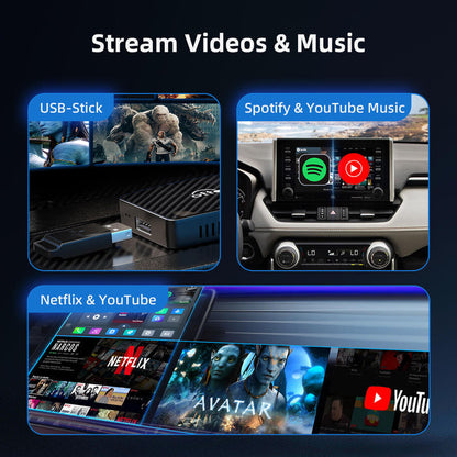 (Today Special Offer 40% OFF) Play2Video Pro Wireless CarPlay/ Android Auto Adapter With YouTube & Netflix